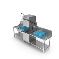 Dishwasher Hobart with Unloading Table PNG & PSD Images