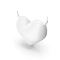 Monochrome Heart With Horns PNG & PSD Images