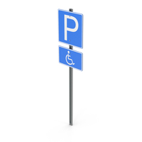 Handicap Parking Road Sign PNG & PSD Images