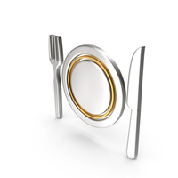 Silver Dinner Plate Symbol PNG & PSD Images
