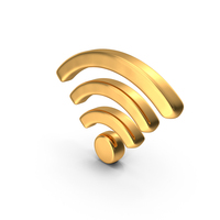 Gold Wireless Symbol PNG & PSD Images