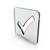 Glass Square Okay Icon PNG & PSD Images
