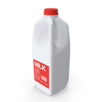 Generic Red Label Plastic Milk Carton PNG & PSD Images