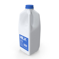 Generic Blue Label Plastic Milk Carton PNG & PSD Images