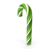 Green Christmas Candy Cane PNG & PSD Images