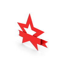 Red Star Banner PNG & PSD Images