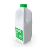 Generic Green Label Plastic Milk Carton PNG & PSD Images