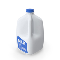 Plastic Milk Carton Generic Blue Label PNG & PSD Images