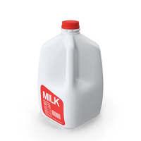 Plastic Milk Carton Generic Red Label PNG & PSD Images