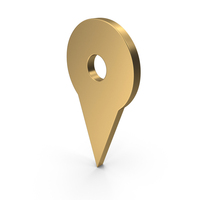 Gold Location Pin Icon PNG & PSD Images