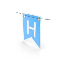 Garland Flag with Letter H PNG & PSD Images