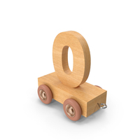 Wooden Train Number 0 PNG & PSD Images