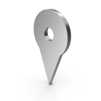 Silver Location Pin Icon PNG & PSD Images