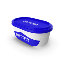 Blue Generic Label Butter 8 Oz Jar PNG & PSD Images