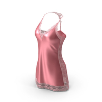 Rose Red Women Silk Nightgown PNG & PSD Images