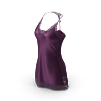 Women Sleepwear Satin Lace Purple PNG & PSD Images