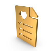 Note Pad Gold PNG & PSD Images