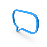 Talk Empty Icon Blue PNG & PSD Images