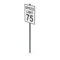 Speed Limit 75 Road Sign PNG & PSD Images