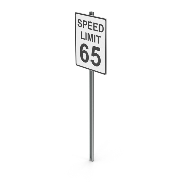Speed Limit 65 Road Sign PNG & PSD Images