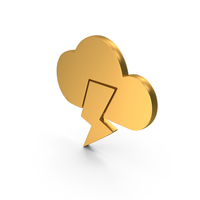 Storm Icon Gold PNG & PSD Images