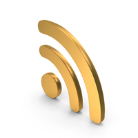 RSS Feed Icon Gold PNG & PSD Images