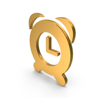 Gold Alarm Clock Icon PNG & PSD Images