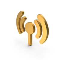 Broadcast Icon Gold PNG & PSD Images