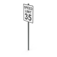 Speed Limit 35 Road Sign PNG & PSD Images