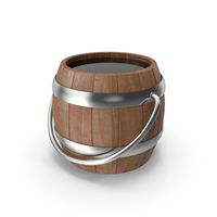 Cartoon Wood Water Bucket PNG & PSD Images