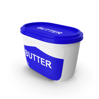 Blue Generic Label Butter Jar 15 Oz PNG & PSD Images