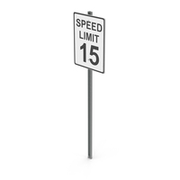 Speed Limit 15 Road Sign PNG & PSD Images