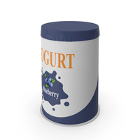 Generic Blueberry Label Yogurt Container PNG & PSD Images