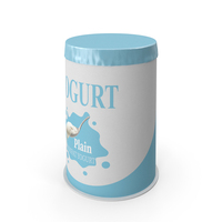 Generic Plain Label Yogurt Container PNG & PSD Images
