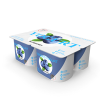 Generic Blueberry Label Yogurt Container PNG & PSD Images