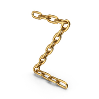 Gold Chain Letter Z PNG & PSD Images