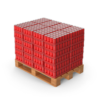 Red Soda Can Packs On Pallet PNG & PSD Images