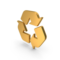 Recycle icon Gold PNG & PSD Images
