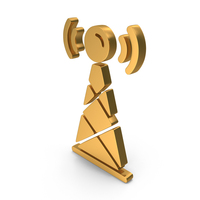 Cell Tower Icon Gold PNG & PSD Images