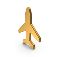 Gold Airplane Mode Icon PNG & PSD Images