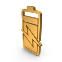 Battery Power Icon Gold PNG & PSD Images