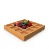 Waffle With Berries PNG & PSD Images