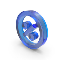 Blue Glass Percentage Icon PNG & PSD Images