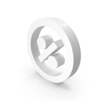 PERCENTAGE ICON WHITE PNG & PSD Images