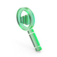 MAGNIFYING GLASS BAR GRAPH ICON GLASS PNG & PSD Images