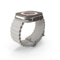 Apple Watch Ultra Ocean Band White PNG & PSD Images