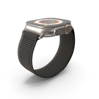Apple Watch Ultra Trail Loop Black Gray PNG & PSD Images
