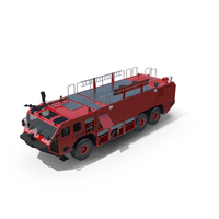 Red Oshkosh Airport Striker 3000 Fire Engine PNG & PSD Images