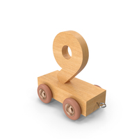 Wooden Train Number 9 PNG & PSD Images