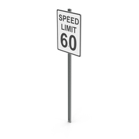 Road Sign Speed Limit 60 PNG & PSD Images